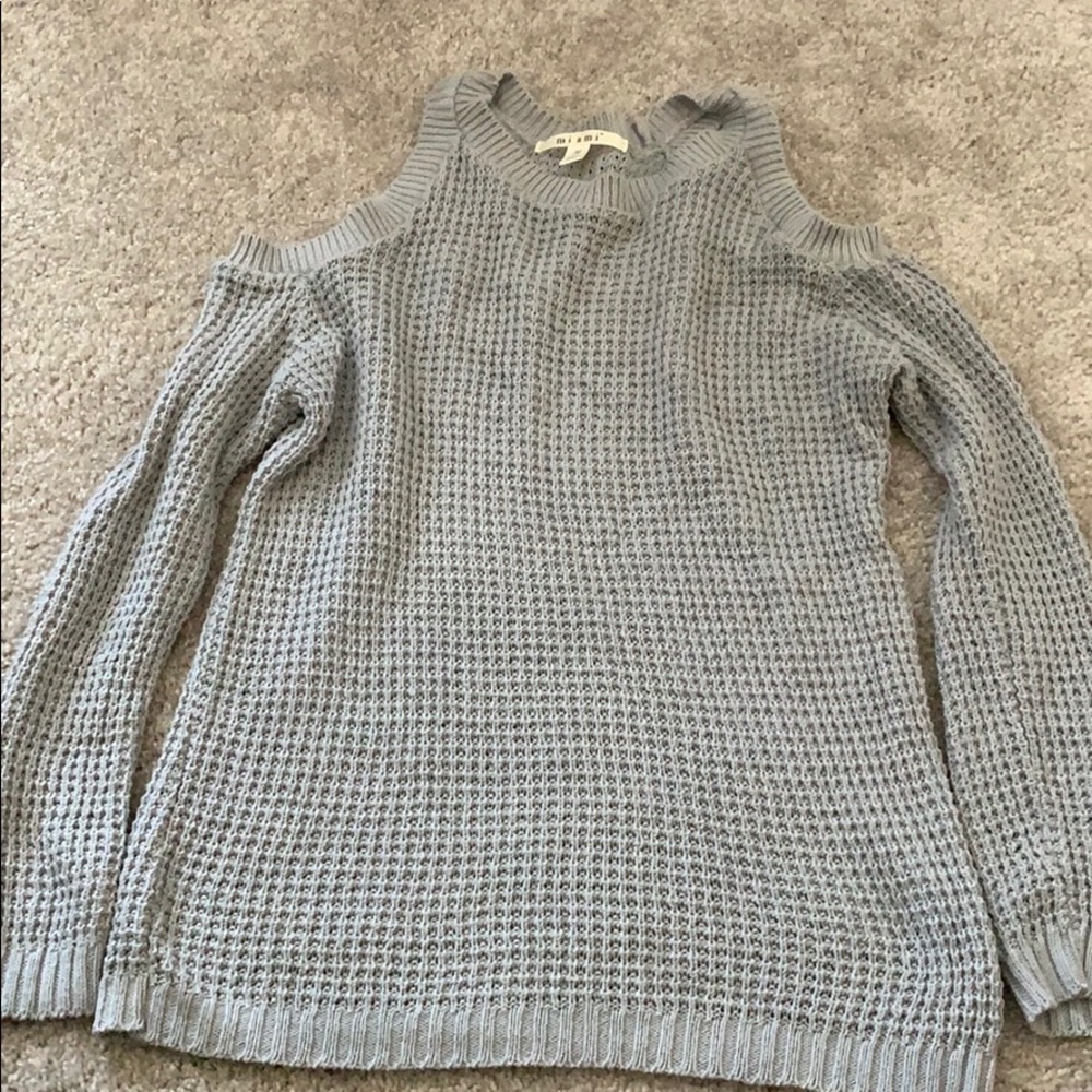 Cold shoulder sweater